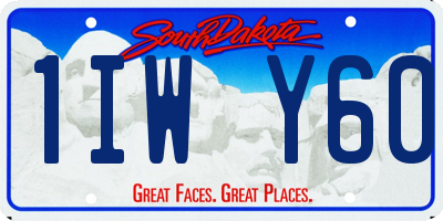 SD license plate 1IWY60