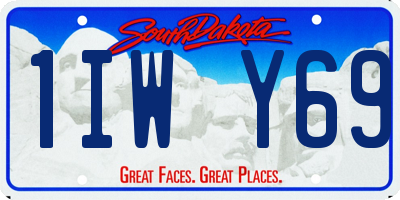 SD license plate 1IWY69