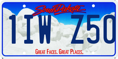 SD license plate 1IWZ50