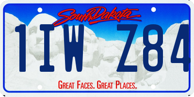SD license plate 1IWZ84