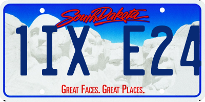 SD license plate 1IXE24
