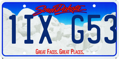 SD license plate 1IXG53