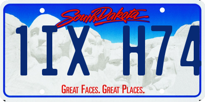SD license plate 1IXH74