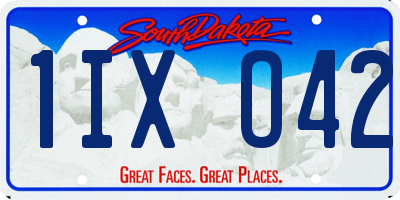 SD license plate 1IXO42