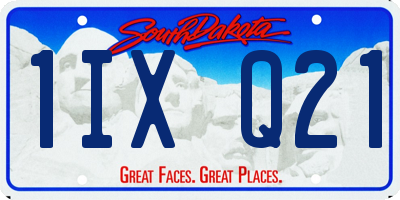 SD license plate 1IXQ21