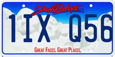 SD license plate 1IXQ56
