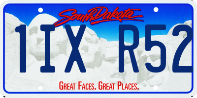 SD license plate 1IXR52