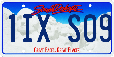 SD license plate 1IXS09