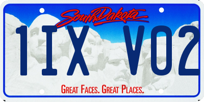 SD license plate 1IXV02