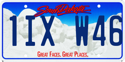 SD license plate 1IXW46