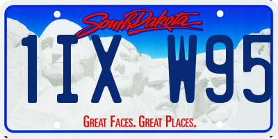 SD license plate 1IXW95