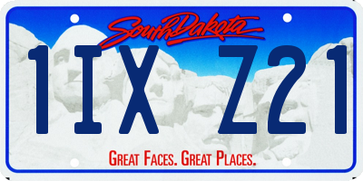 SD license plate 1IXZ21