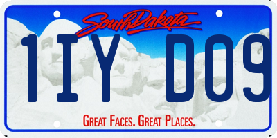 SD license plate 1IYD09