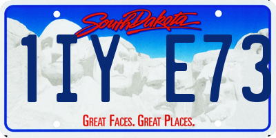 SD license plate 1IYE73