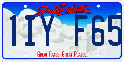 SD license plate 1IYF65