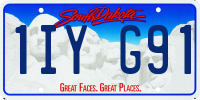SD license plate 1IYG91