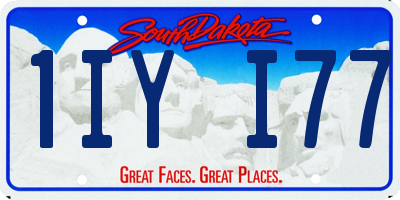 SD license plate 1IYI77