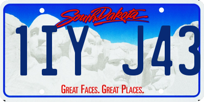 SD license plate 1IYJ43