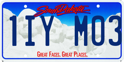 SD license plate 1IYM03