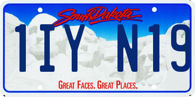 SD license plate 1IYN19
