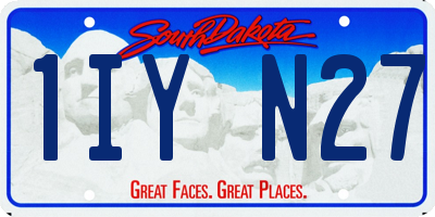 SD license plate 1IYN27