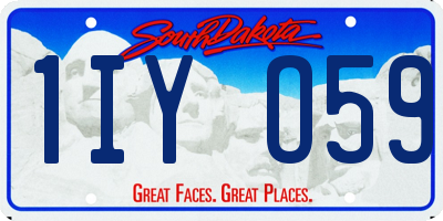 SD license plate 1IYO59