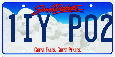 SD license plate 1IYP02