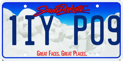 SD license plate 1IYP09