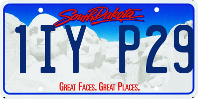 SD license plate 1IYP29