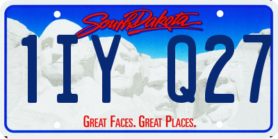 SD license plate 1IYQ27