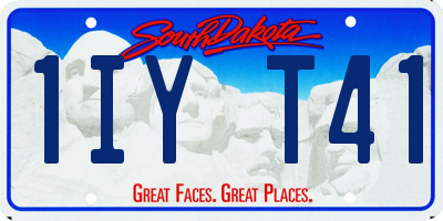 SD license plate 1IYT41