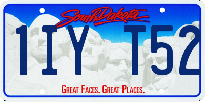 SD license plate 1IYT52
