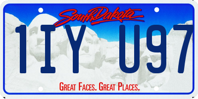 SD license plate 1IYU97