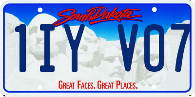 SD license plate 1IYV07