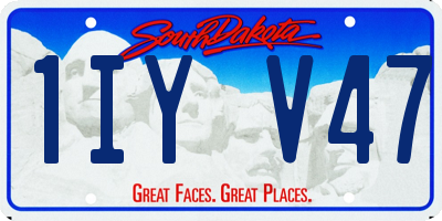SD license plate 1IYV47