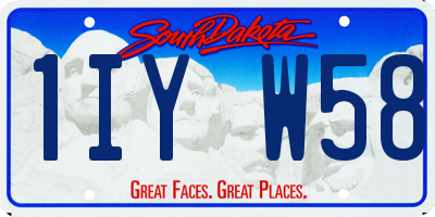 SD license plate 1IYW58