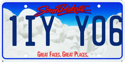 SD license plate 1IYY06