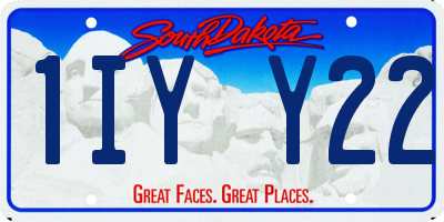 SD license plate 1IYY22