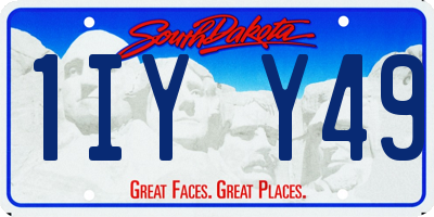 SD license plate 1IYY49