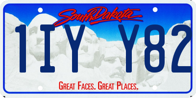 SD license plate 1IYY82