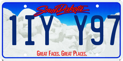 SD license plate 1IYY97