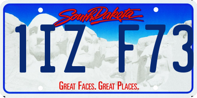 SD license plate 1IZF73