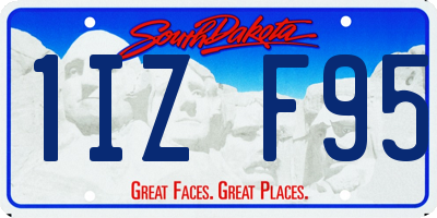 SD license plate 1IZF95