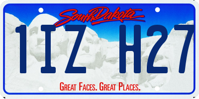 SD license plate 1IZH27