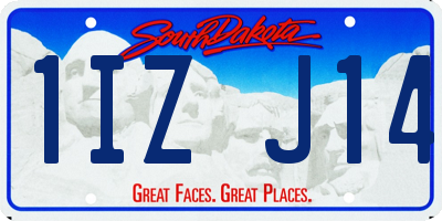 SD license plate 1IZJ14