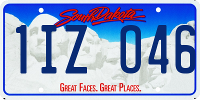 SD license plate 1IZO46