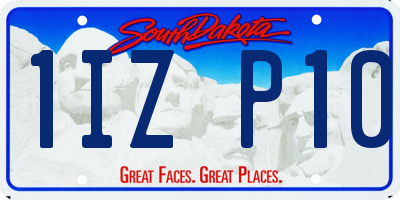 SD license plate 1IZP10