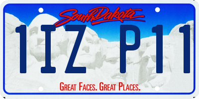 SD license plate 1IZP11