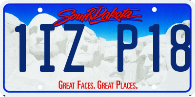 SD license plate 1IZP18