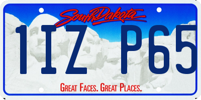 SD license plate 1IZP65